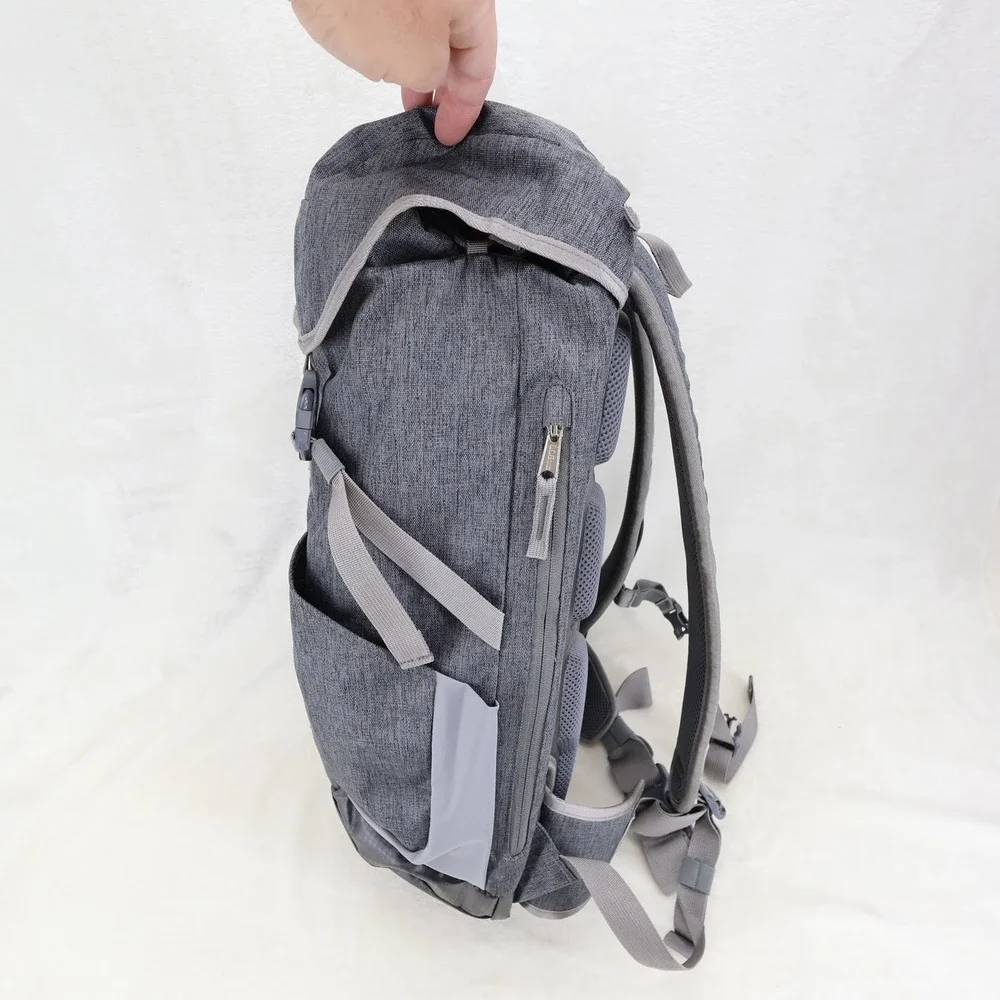 LL Bean Green Mounain Day Pack Backpack Gray Heather 302996 Laptop Sleeve